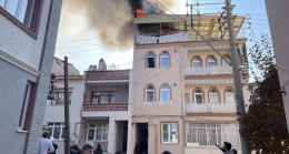 Gözleme yapılan terasta yangın